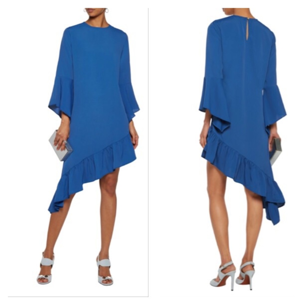 Walter Baker Robin ruffle bell sleeve crepe dress